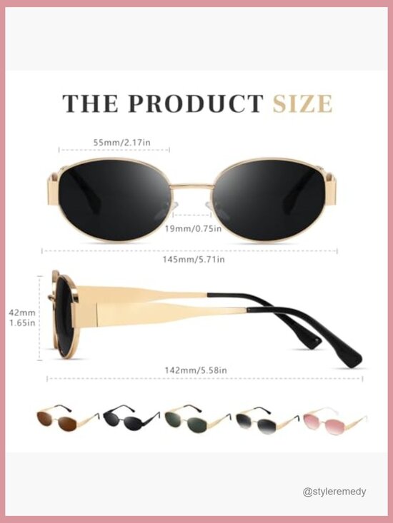 Metal Frame Polarized Sunglasses UV400 Protection Retro Style main image 6